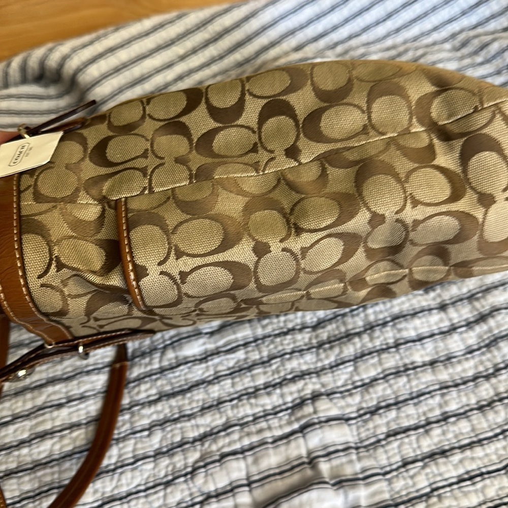 NWT Coach  Brown Signature Gallery Tote Handbag F15156 - Picture 7 of 14
